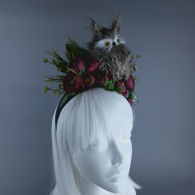 "Tawny" Owl & Flower Headdress