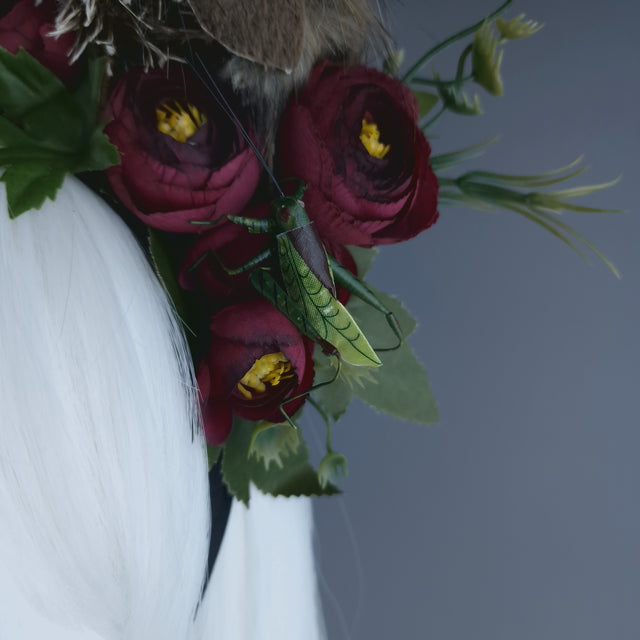 "Tawny" Owl & Flower Headdress