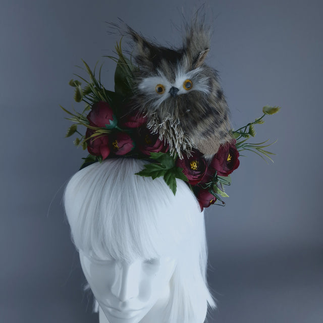 "Tawny" Owl & Flower Headdress