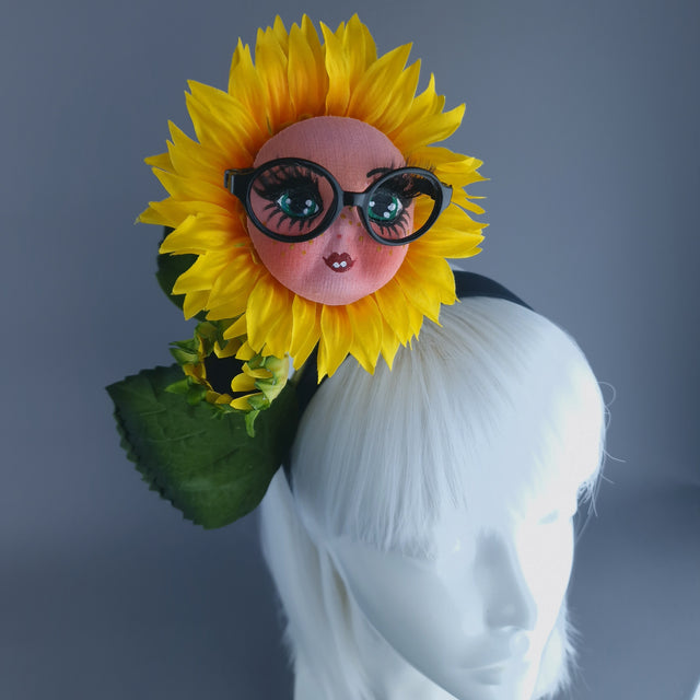 "Sunii" Dollface Sunflower Headband