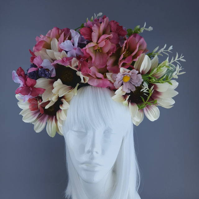 "Delora" Flower Crown Headband Headpiece
