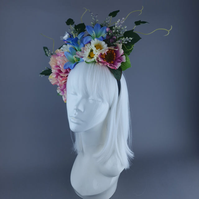 "Jiya" Flower Crown Headband Headpiece