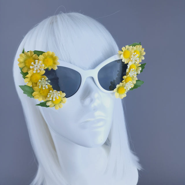 "Mellow" Yellow Daisy Cat Eye Sunglasses