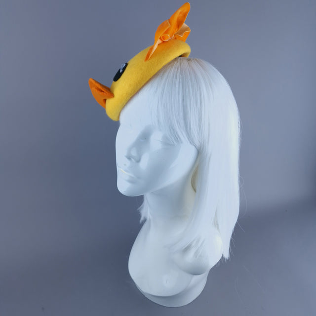 "Duck Face" Yellow Duckling Fascinator Hat
