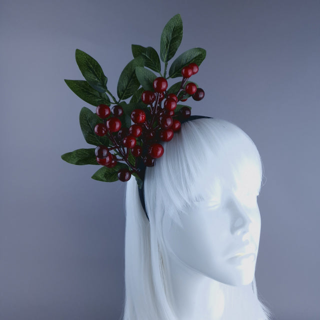 Red Berry & Leaves Xmas Headdress