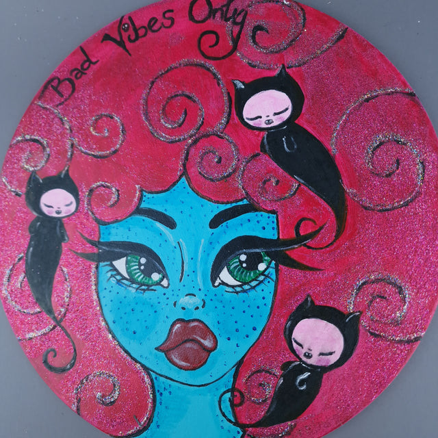 "Bad Vibes Only" Painting