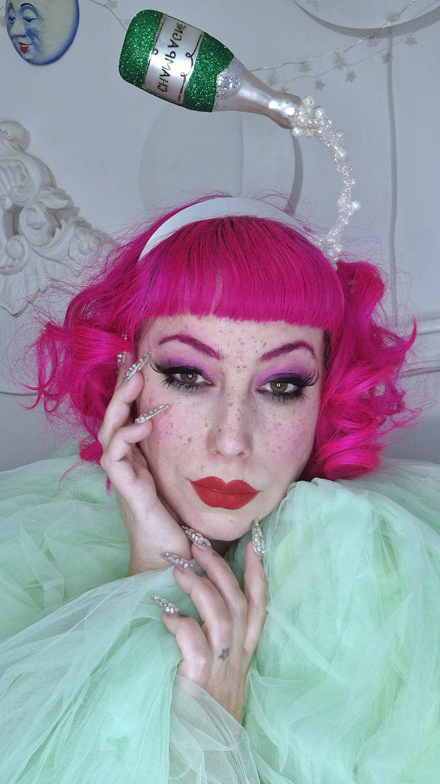 Pearls & Swine: Champagne Fancy Headpiece "Champers"