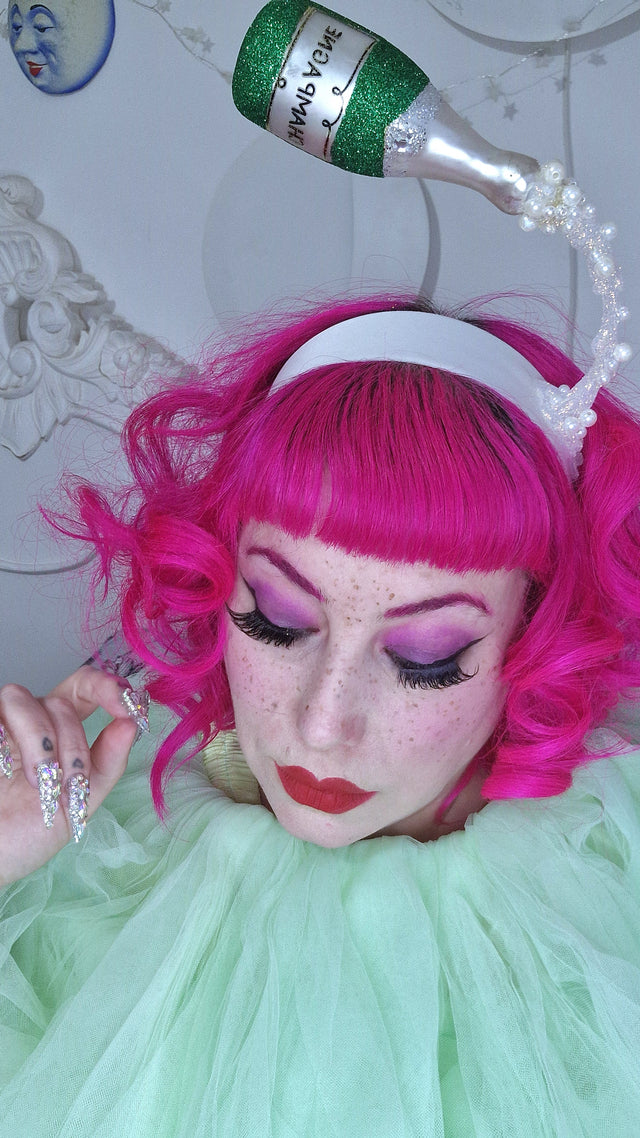 Pearls & Swine: Champagne Fancy Headpiece "Champers"