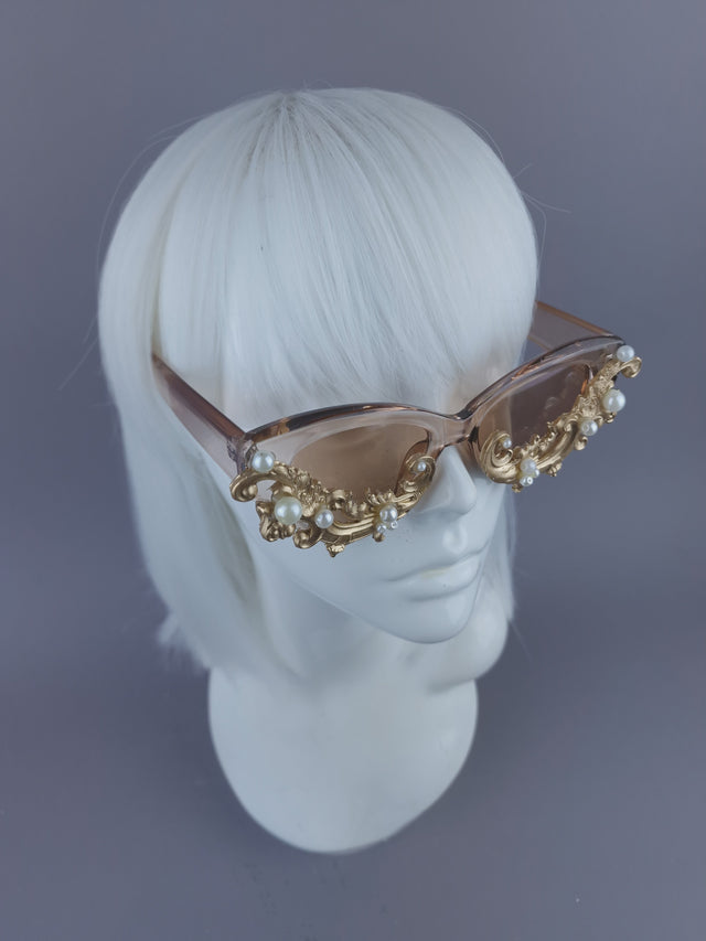 Pearls & Swine: Gold Filigree & Pearl Sunglasses - LIMITED EDITION