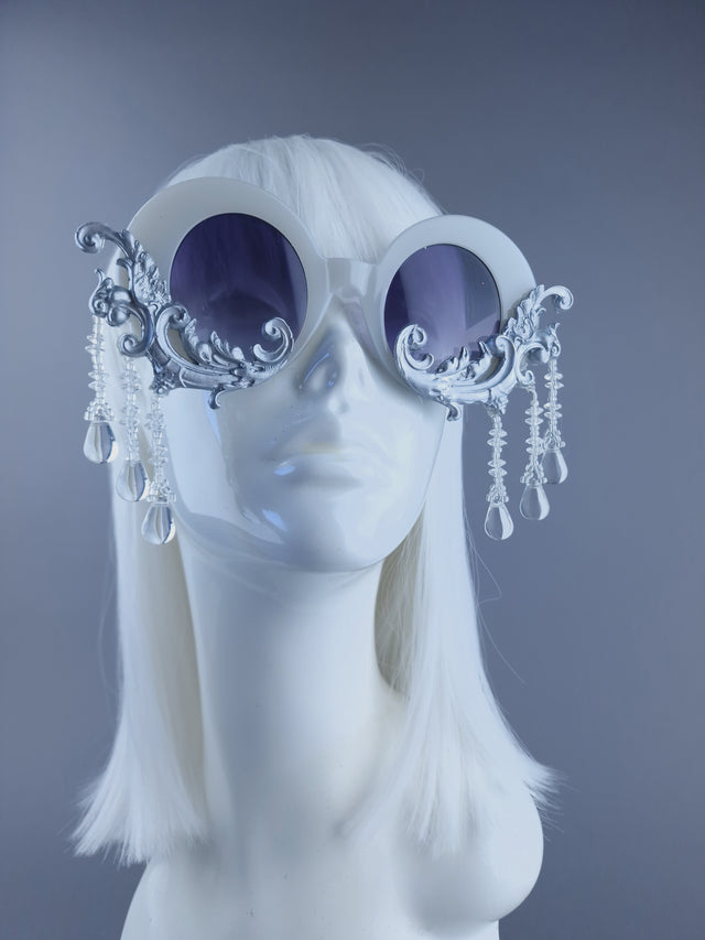 SAMPLE - Silver Filigree Beading Sunglasses