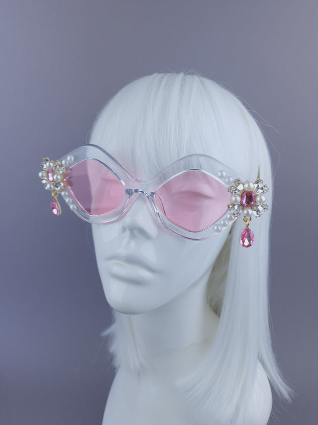 Pearls & Swine: Pink & Jewel Sunglasses - LIMITED EDITION
