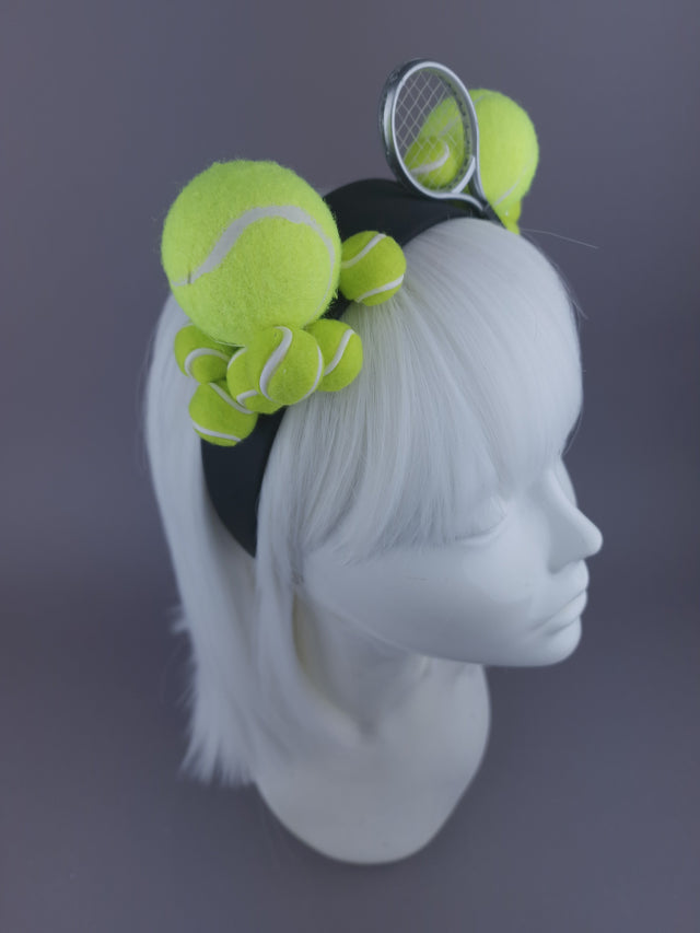 Pearls & Swine: Wimbledon Headpiece Tennis Racket & Balls