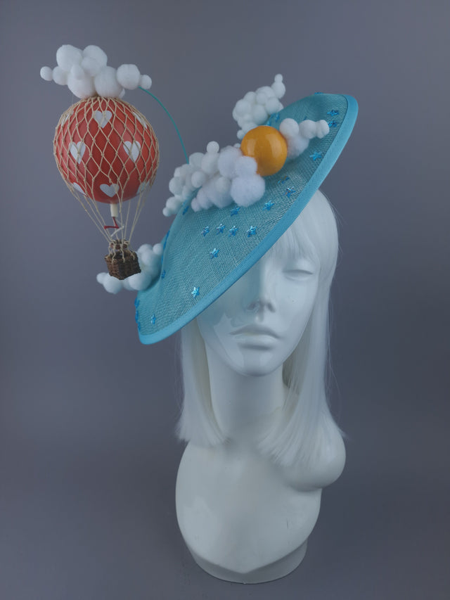 Pearls & Swine: Hot Air Balloon, Clouds, Sky & Sun Hat "Skies"