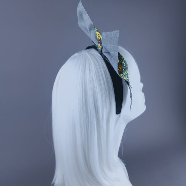 "Dilly" Glitter Bow Headband Headpiece