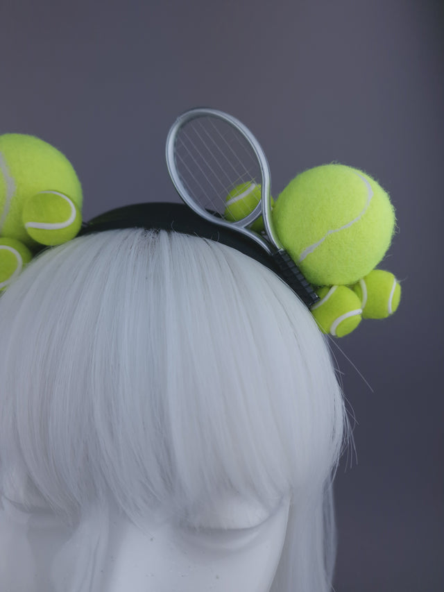 Pearls & Swine: Wimbledon Headpiece Tennis Racket & Balls