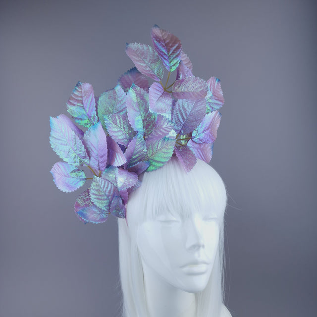 Pink/Purple/Blue Iridescent Leaf Headdress