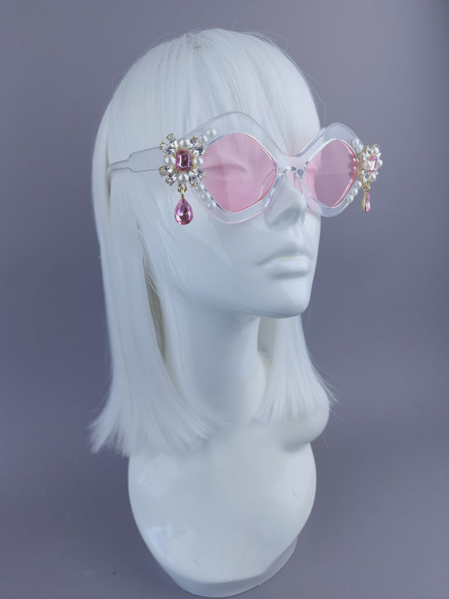 Pearls & Swine: Pink & Jewel Sunglasses - LIMITED EDITION