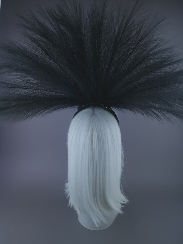 "Sassi" Grey Showgirl Jewel Headdress