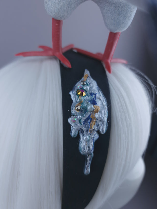 "Wabi-Sabi" Whimsical Large Pigeon Poop Headband