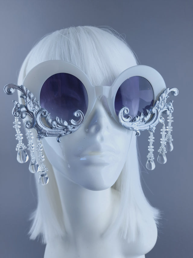 SAMPLE - Silver Filigree Beading Sunglasses