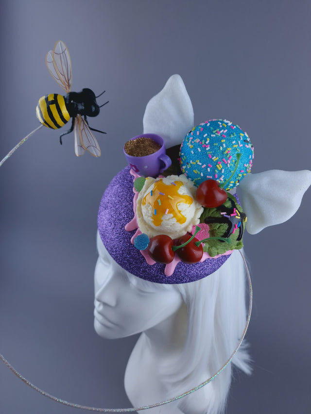 "Tempt" Sweetie & Bee Party Fascinator Hat