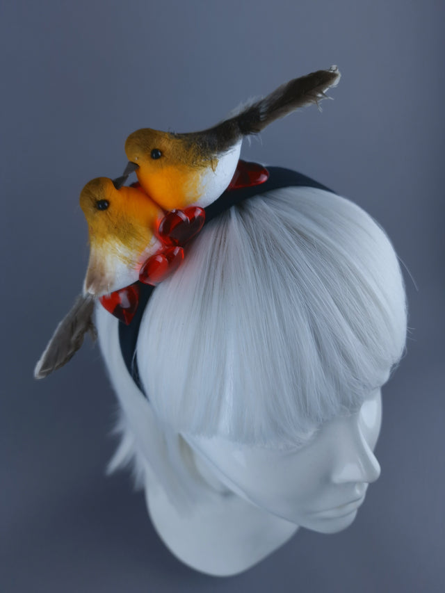 Robin Bird Hearts Headband