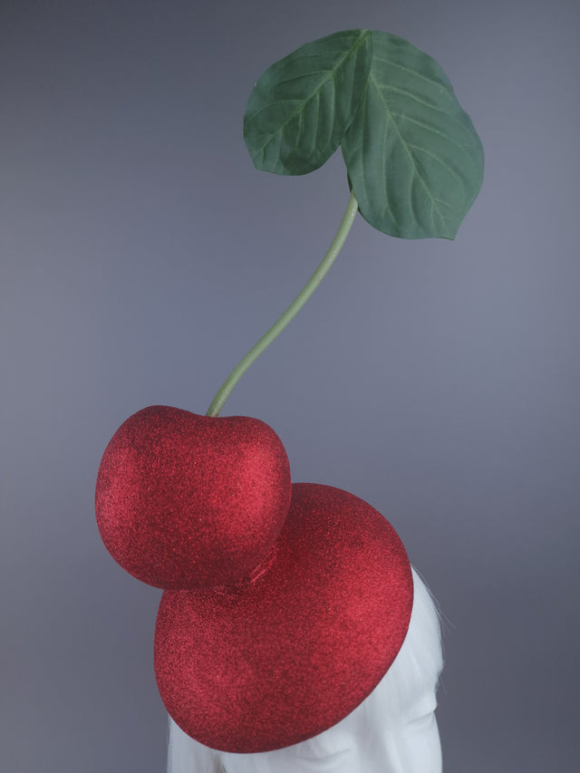 Pearls & Swine: Giant Cherry Food Fascinator Hat
