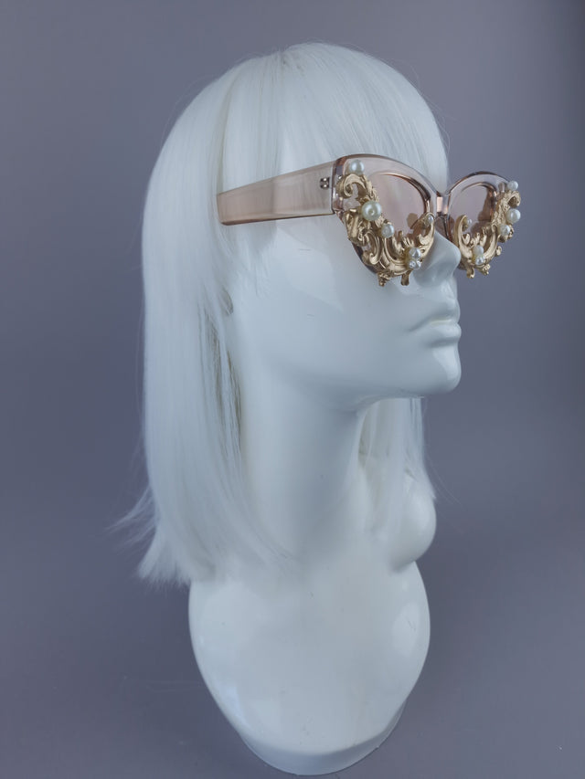 Pearls & Swine: Gold Filigree & Pearl Sunglasses - LIMITED EDITION