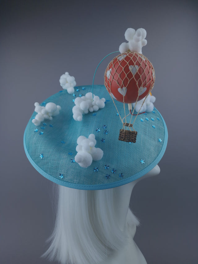 Pearls & Swine: Hot Air Balloon, Clouds, Sky & Sun Hat "Skies"