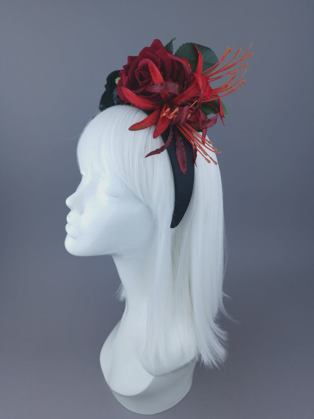 Pearls & Swine: Roses & Skulls Headdress "Death To The Lovers"