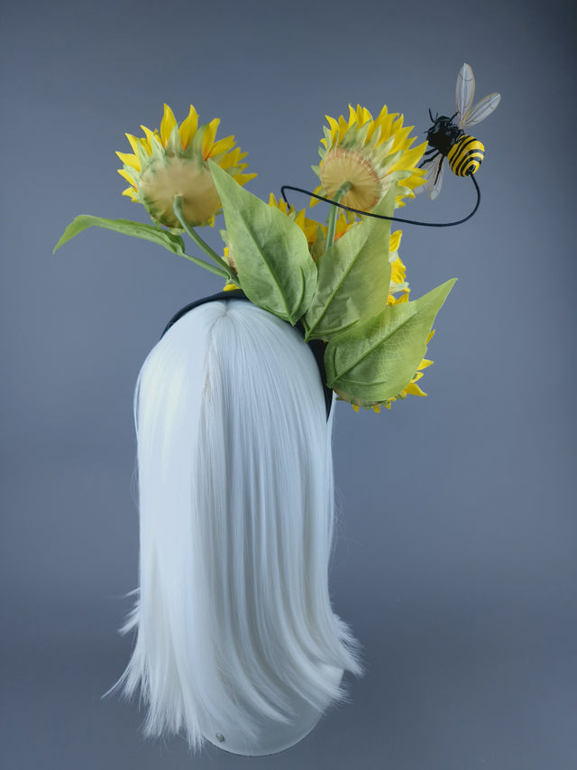 "Shine" Sunflowers & Bee Flower Headdress