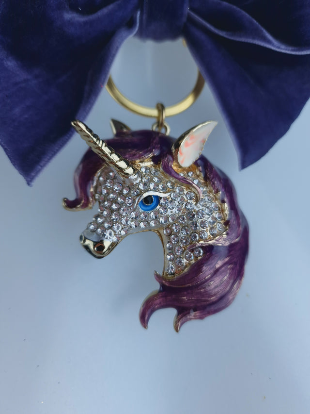 Gold Ring, Purple Bow & Unicorn Necklace Jewellery