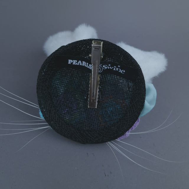 "Zinnia" Flower Eye Bunny Ear Mini Fascinator