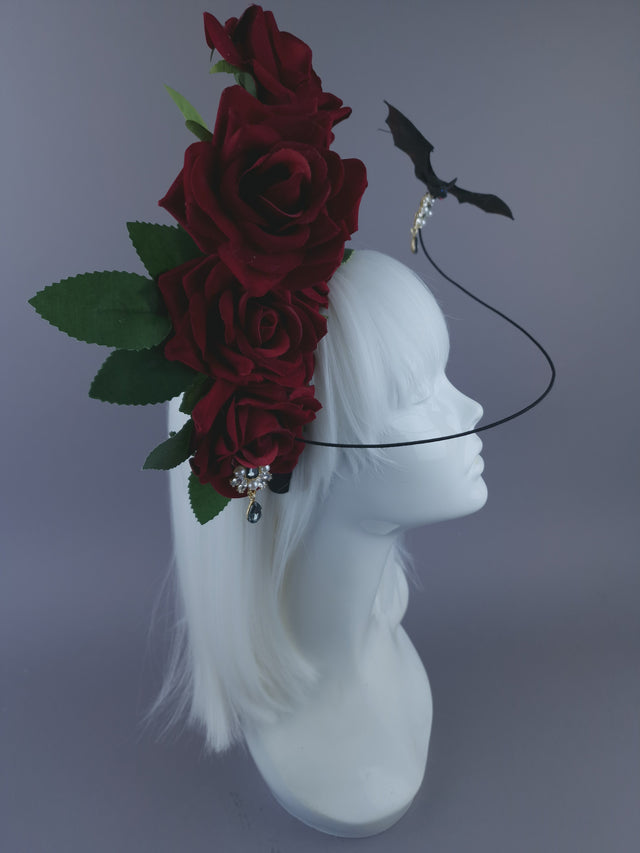 Pearls & Swine: Roses & Bat Headdress "Batty"