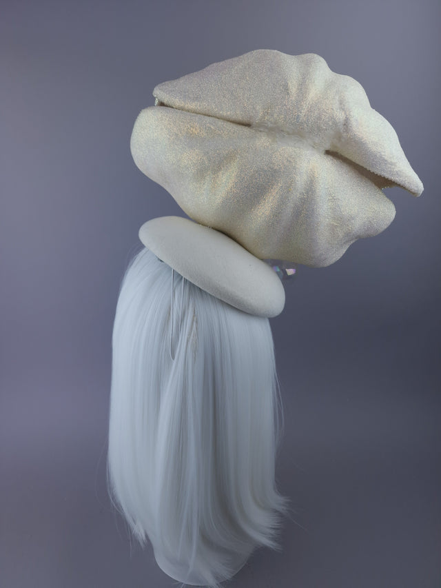Pearls & Swine: Bespoke Commission Shell Headpiece with Sunglasses