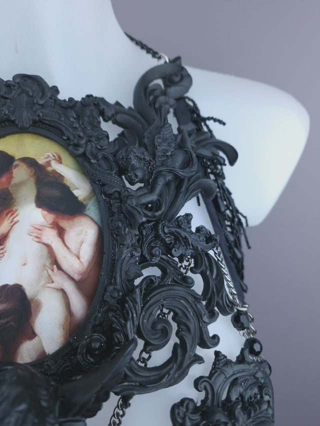 Pearls & Swine: Black Filigree Harness Body Jewellery & Pasties "La Femme Damnée"