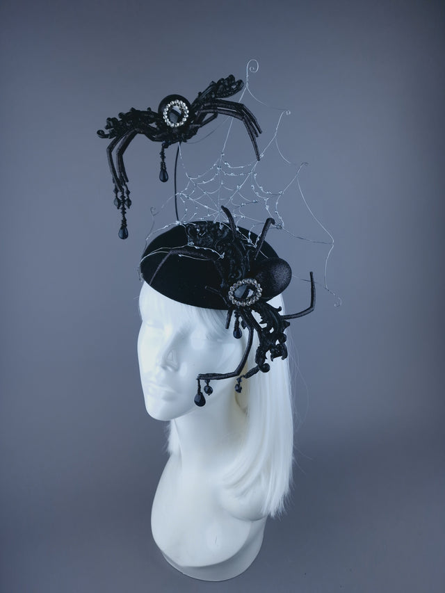 "Hunt" Spiders & Web Fascinator Hat