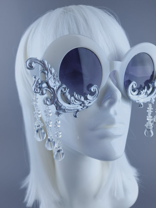 SAMPLE - Silver Filigree Beading Sunglasses