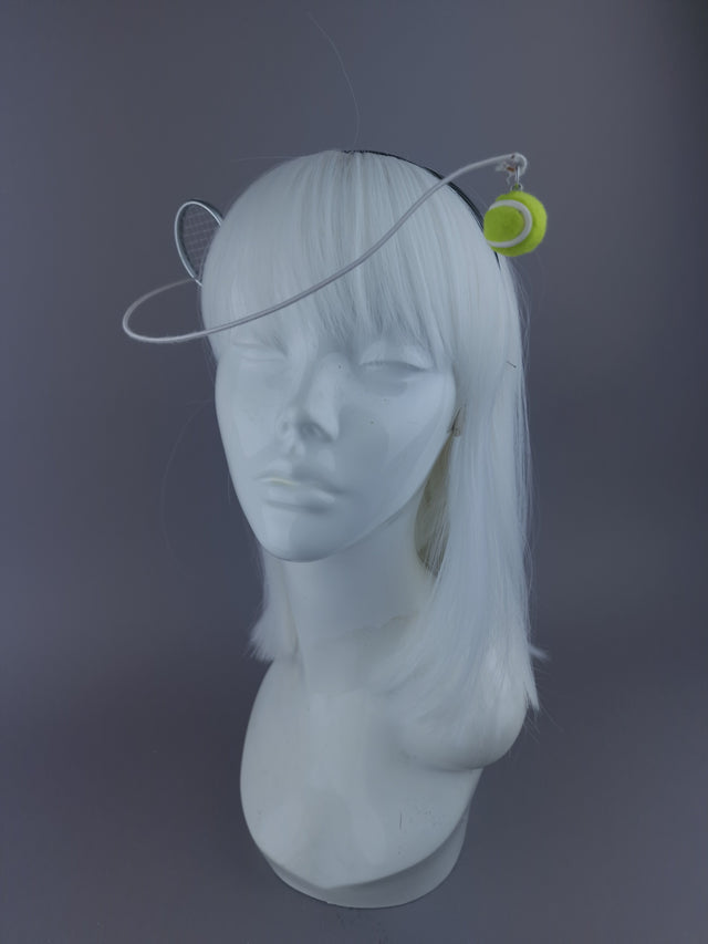 Pearls & Swine: Wimbledon Headpiece Tennis Racket & Ball