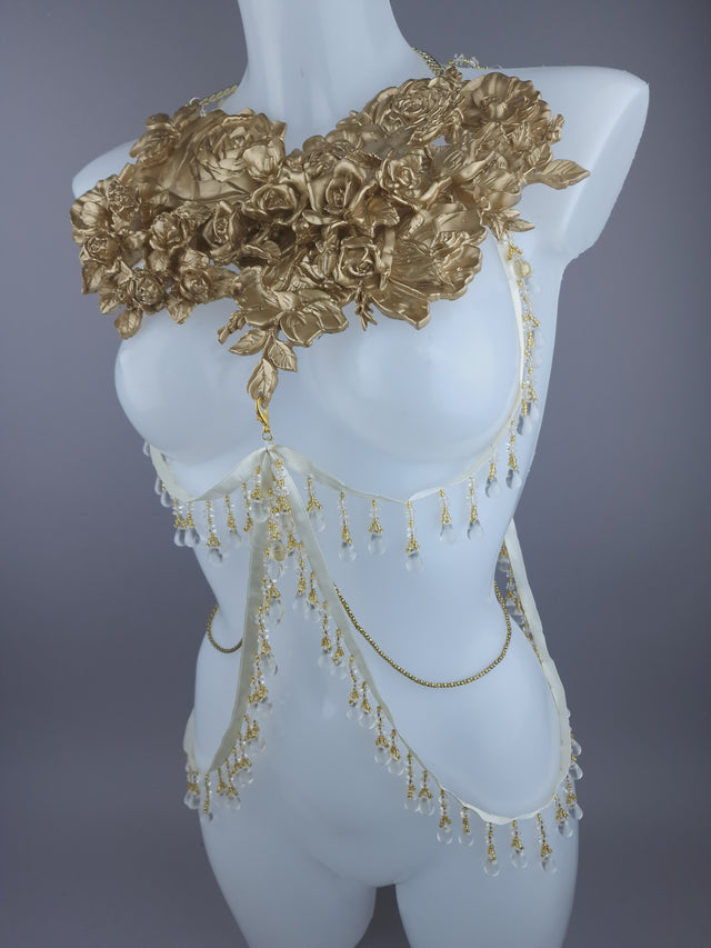 "Rose du Ciel" Gold Harness Body Jewellery.