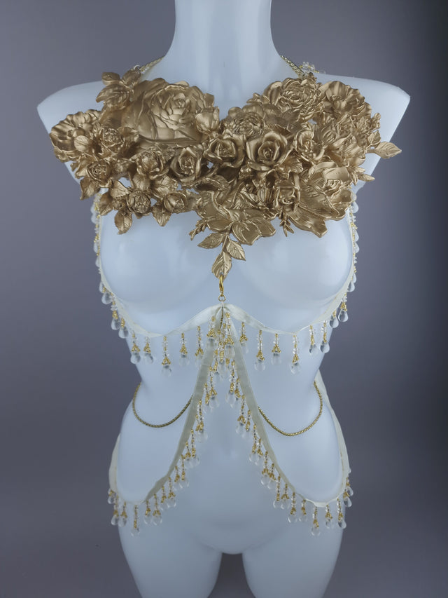 "Rose du Ciel" Gold Harness Body Jewellery.