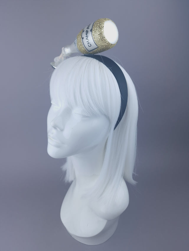 "Pour Me Another" Champagne Headpiece