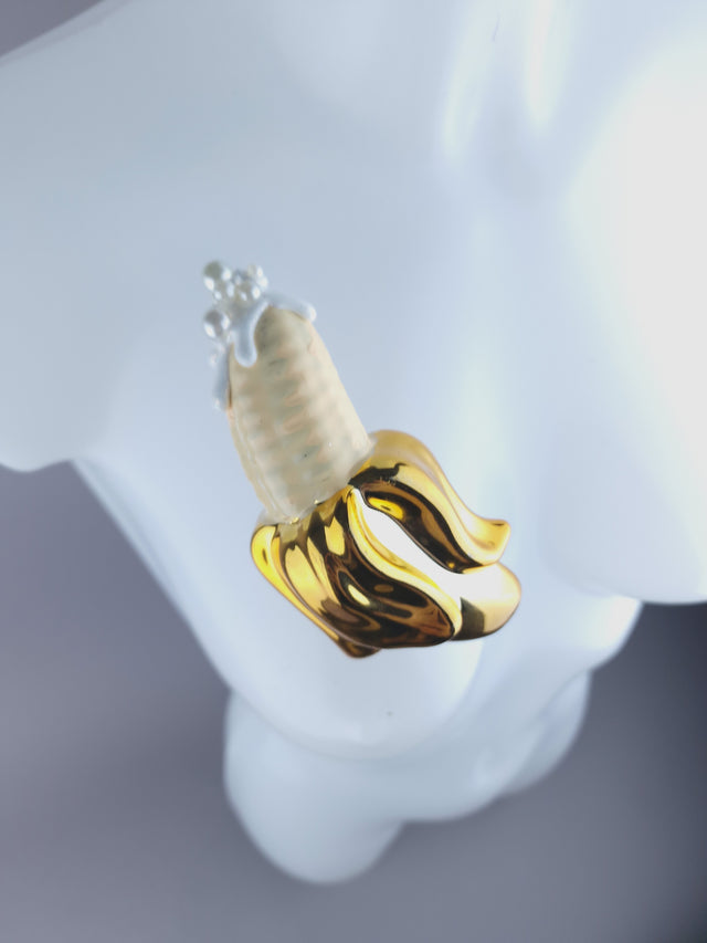 "Filthy Cute" Banana & Cream Brooch Jewellery