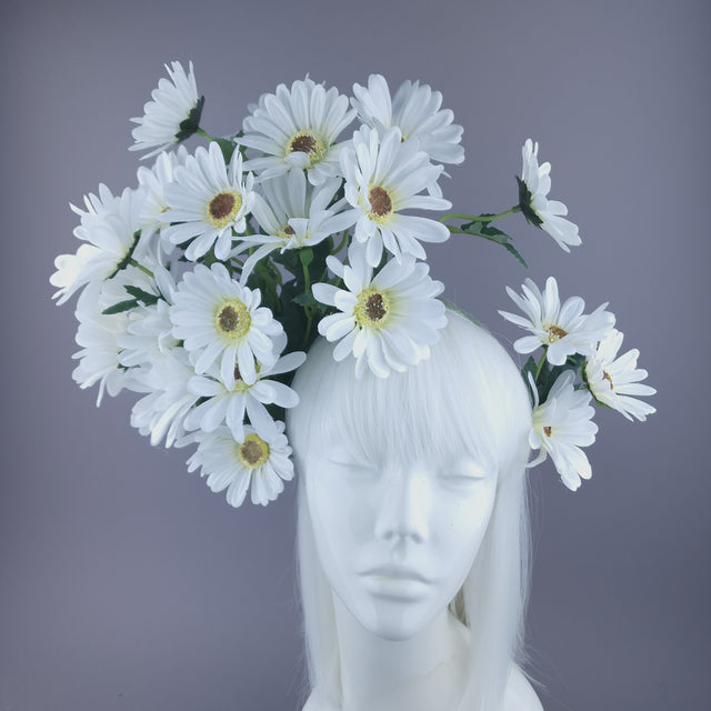 Large White Daisy Headpiece