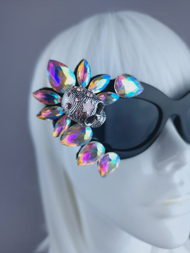 Jewel Skull Cateye Sunglasses - SAMPLE