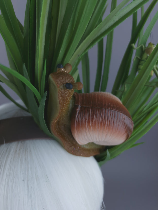 "Small World" Snail, Grass, Mushroom Headpiece