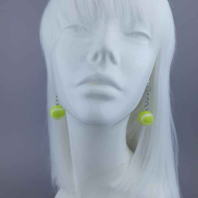 Pearls & Swine: Wimbledon Tennis Ball Earrings
