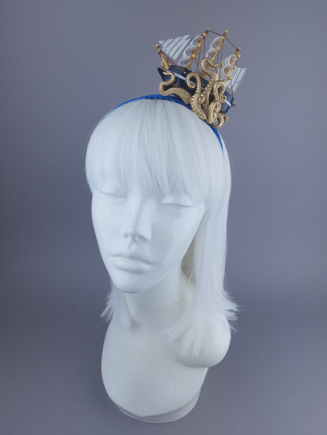 Mini Ship & Octopus Headpiece