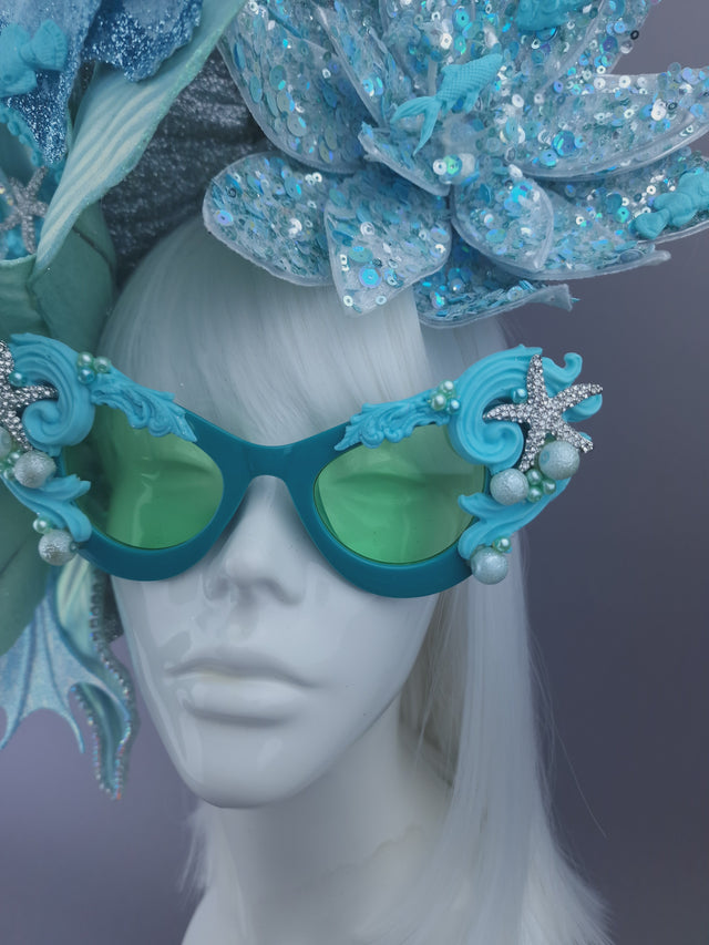 Pearls & Swine: Bespoke Commission Mermaid Headdress with Sunglasses