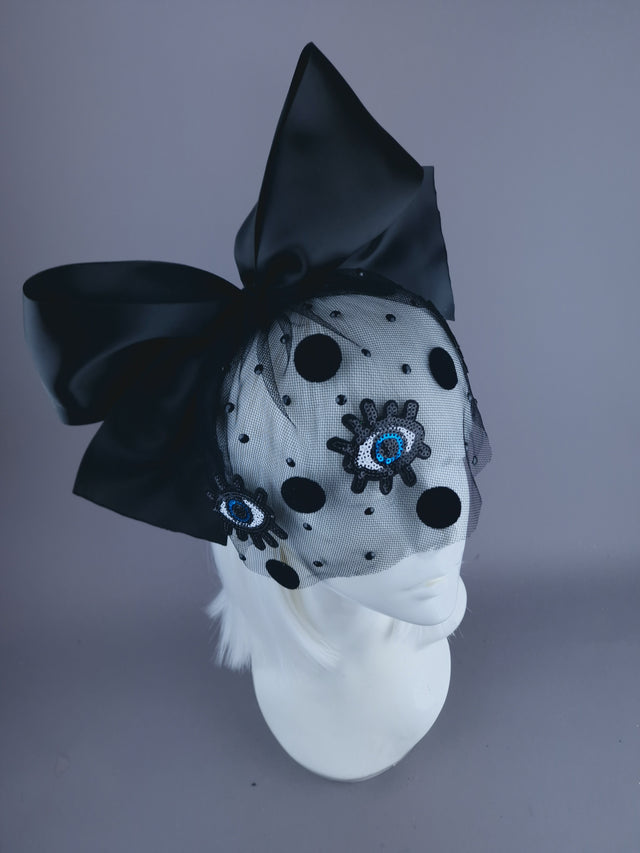 "Watcher" Eye & Bow Veil Headdress